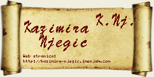 Kazimira Njegić vizit kartica